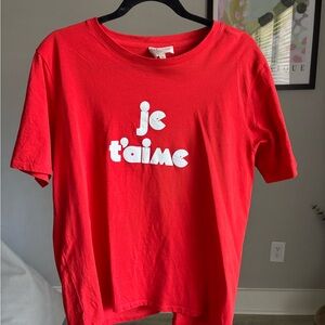 Sézane Red Graphic Tee